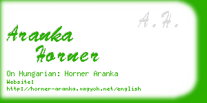 aranka horner business card